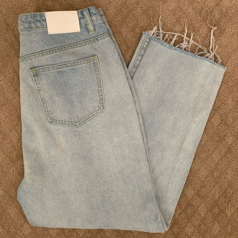 Missguided light wash denim jeans